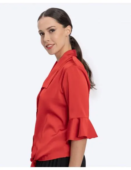 BLUSA VOLANTE RASO SOLAPAS