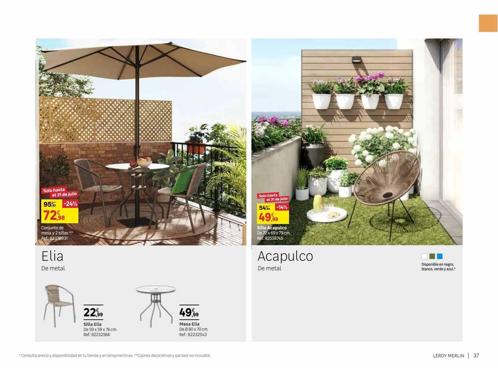 Catálogo de Folleto Leroy Merlin 9 de junio al 31 de julio 2023 - Página 37