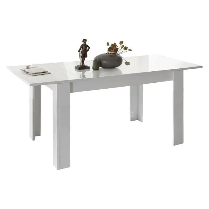 Mesa para comedor extensible 137X90 diseño EASY 349015AL color blanco brillo