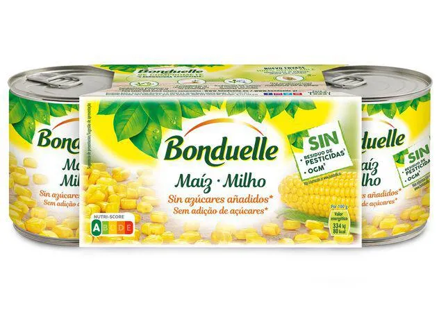 Maiz dulce en grano sin azucar añadido Bonduelle pack 3