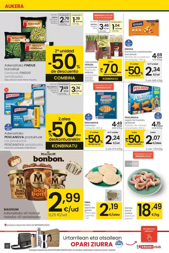 Catálogo de 2000 produktu baino gehiago, BETI PREZIO ONEAN HIPERMERKATUAK EROSKI 13 de febrero al 25 de febrero 2025 - Página 12