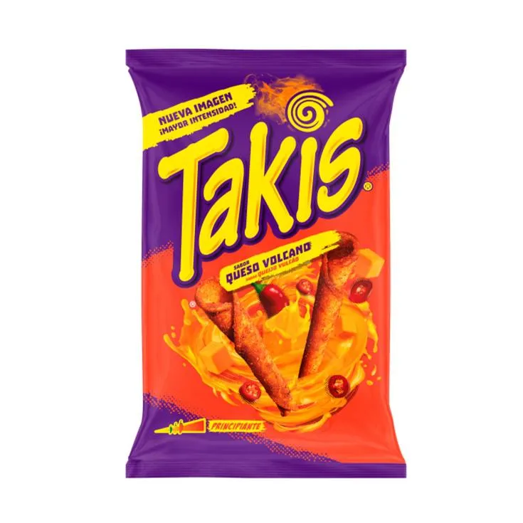 snacks sabor queso volcano, 140g
