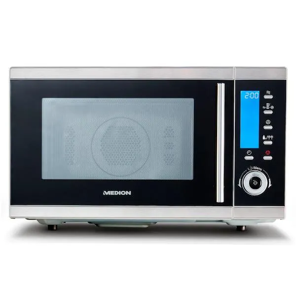 MEDION® Microondas 4en1 MD 15501, combinación de microondas, horno y doble Grill, 10 programas automáticos, 25 L de espacio interior de cocción