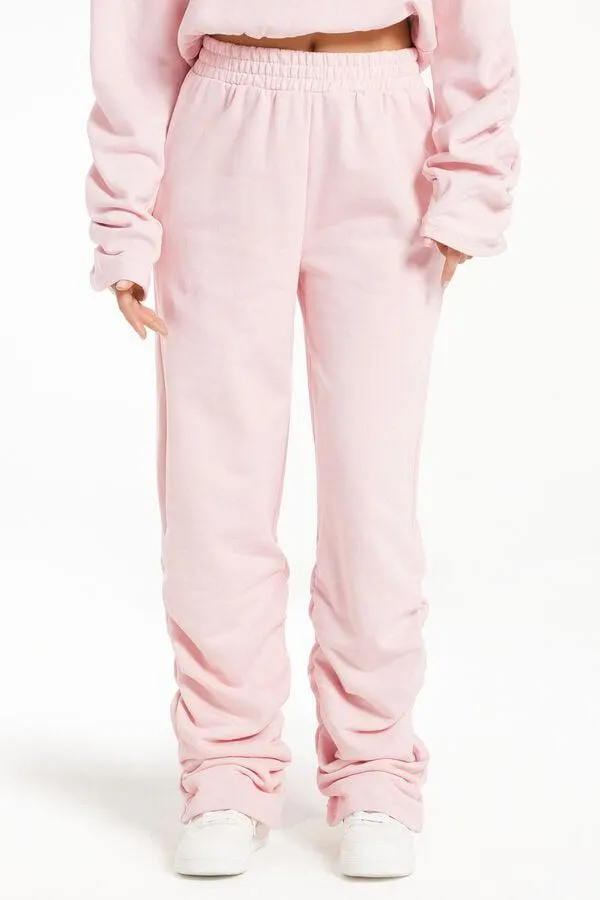 Pantalón de Felpa Extralargo con Frunces