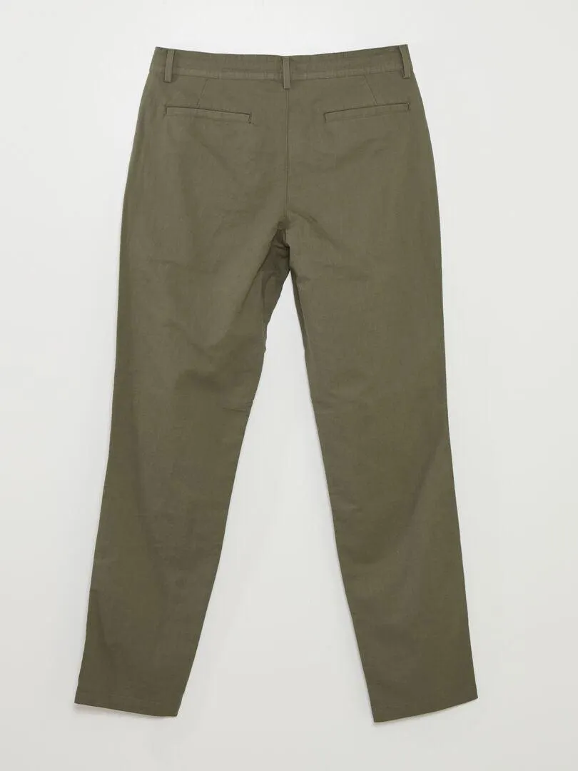 Pantaloni chino dritti - VERDE