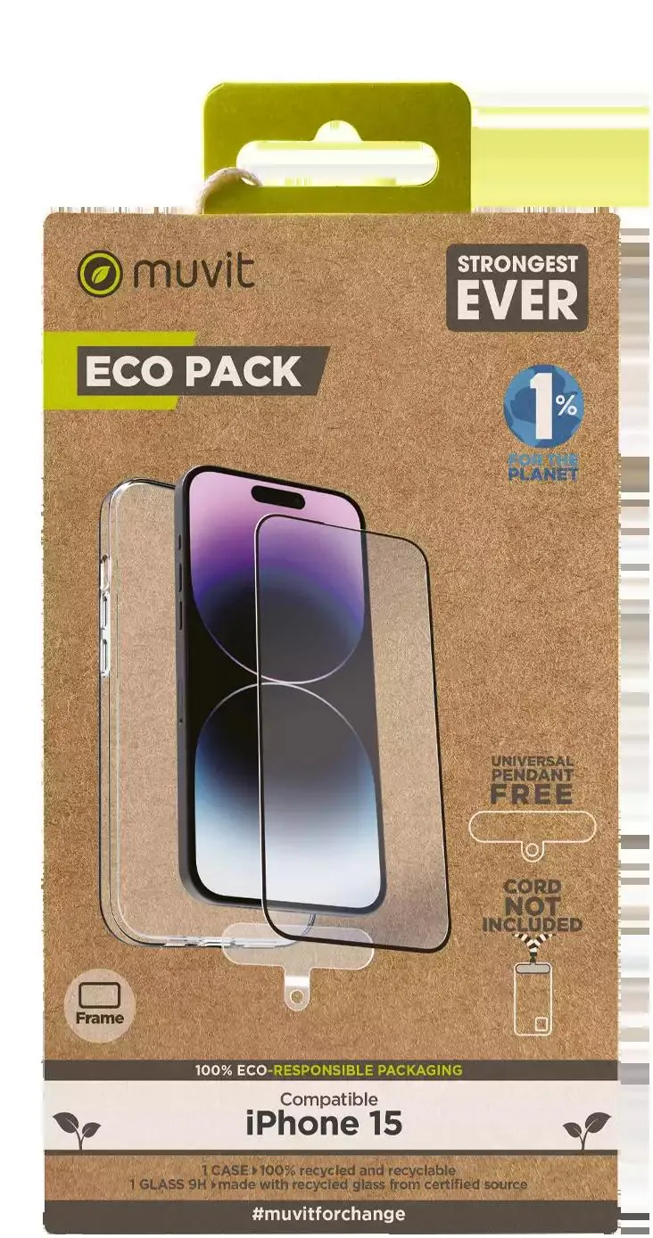 Funda + Protector de Pantalla Eco para iPhone 15