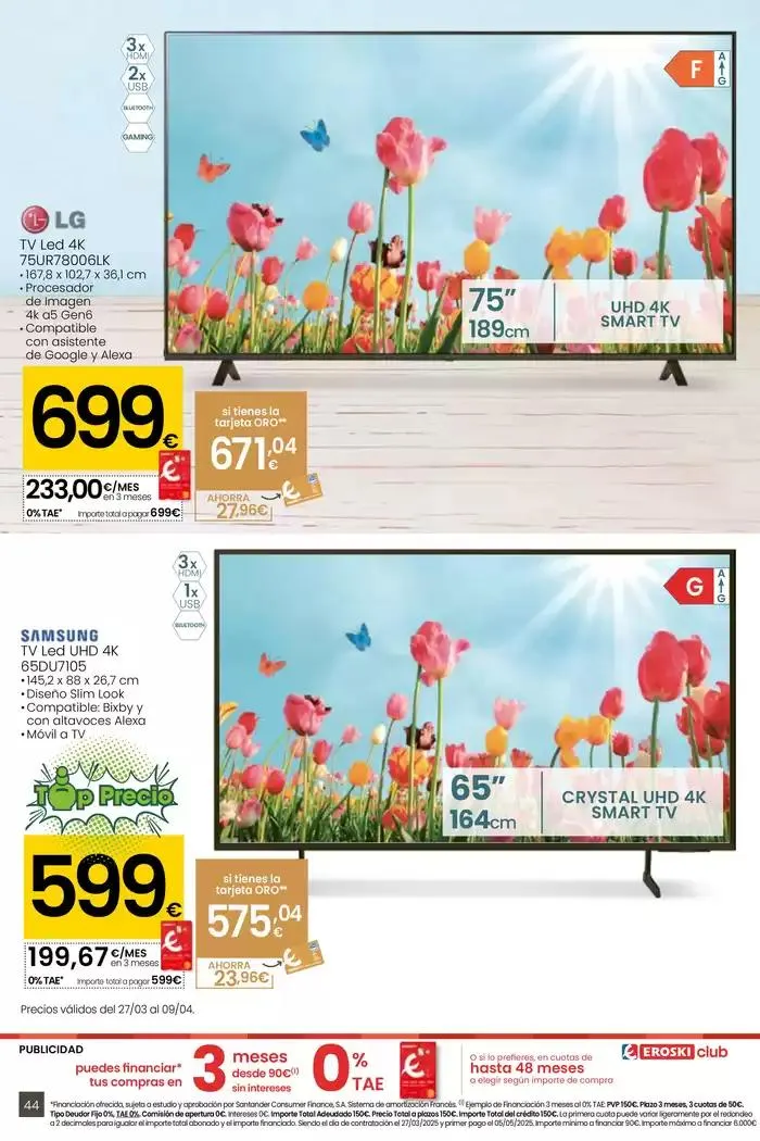 Catálogo de Precio más bajo HIPERMERCADOS EROSKI 27 de marzo al 8 de abril 2025 - Página 44