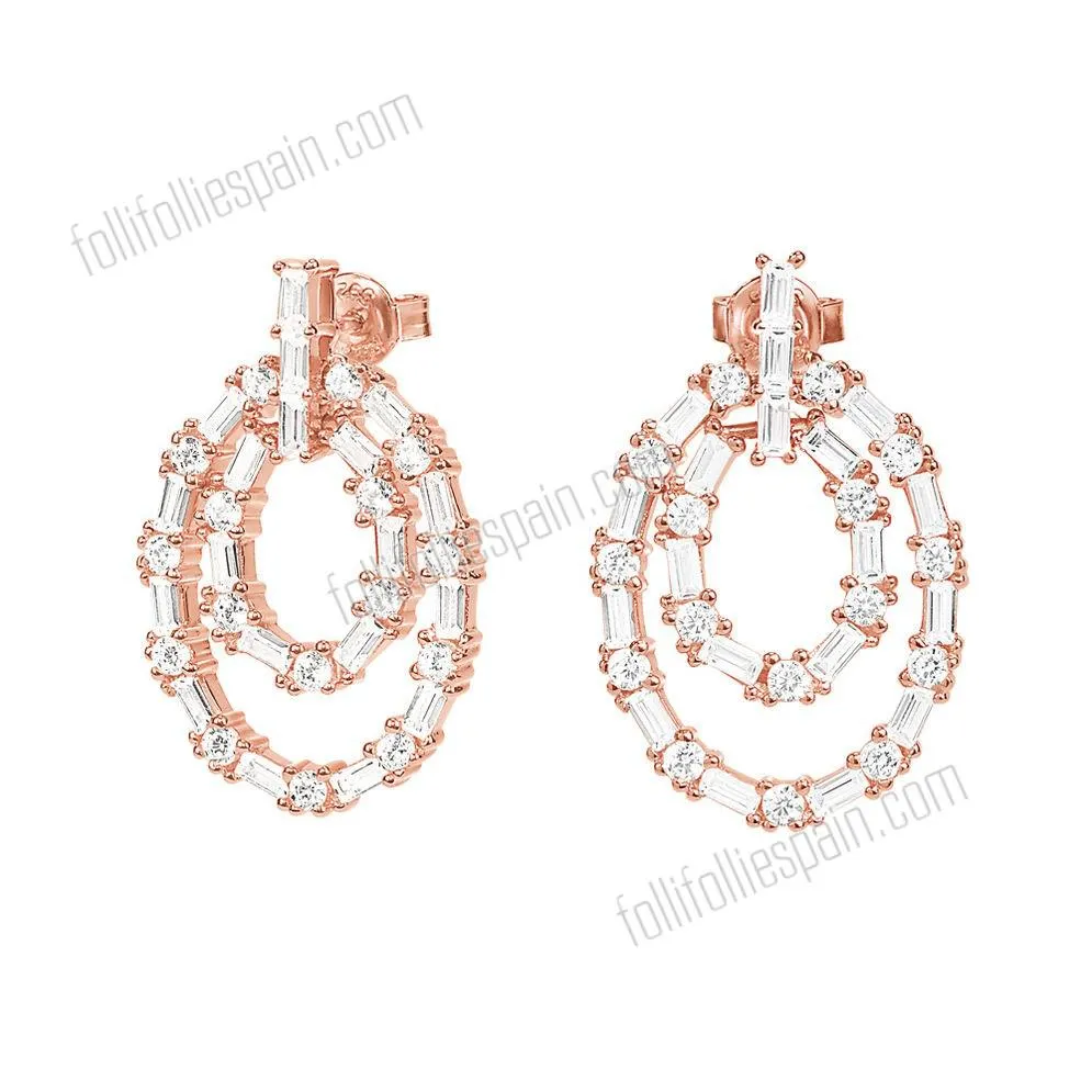 Folli Follie Moda Plata Essentials pendientes de entrega rápida