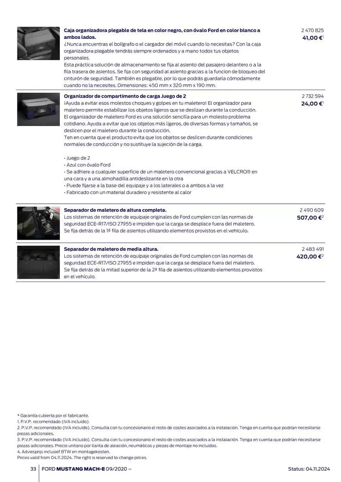 Catálogo de Ford de accesorios Ford Mustang Mach-E 13 de noviembre al 13 de noviembre 2025 - Página 33