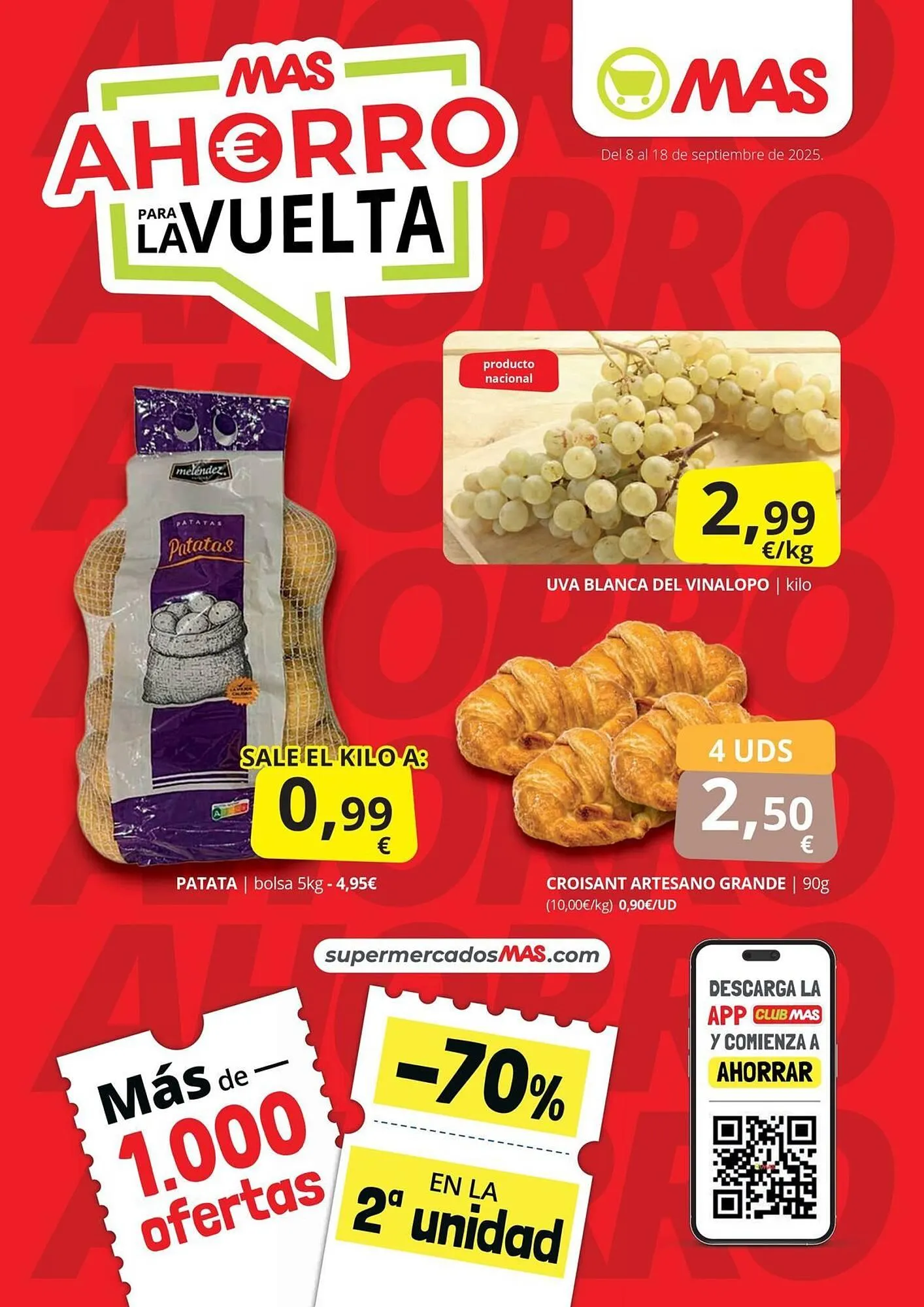 Catálogo de Folleto Supermercados MAS 9 de septiembre al 18 de septiembre 2025 - Página 1