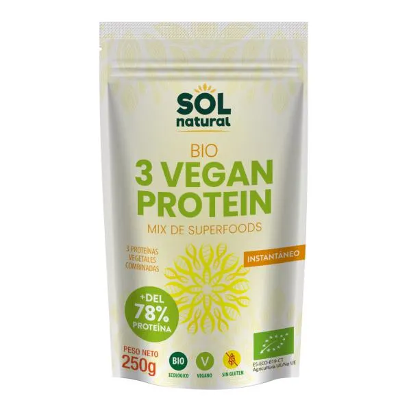 3 vegan protein bio (250 gr)- Sol Natural