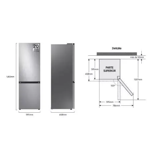 Frigorífico combi Samsung RB34C602DSA/EF