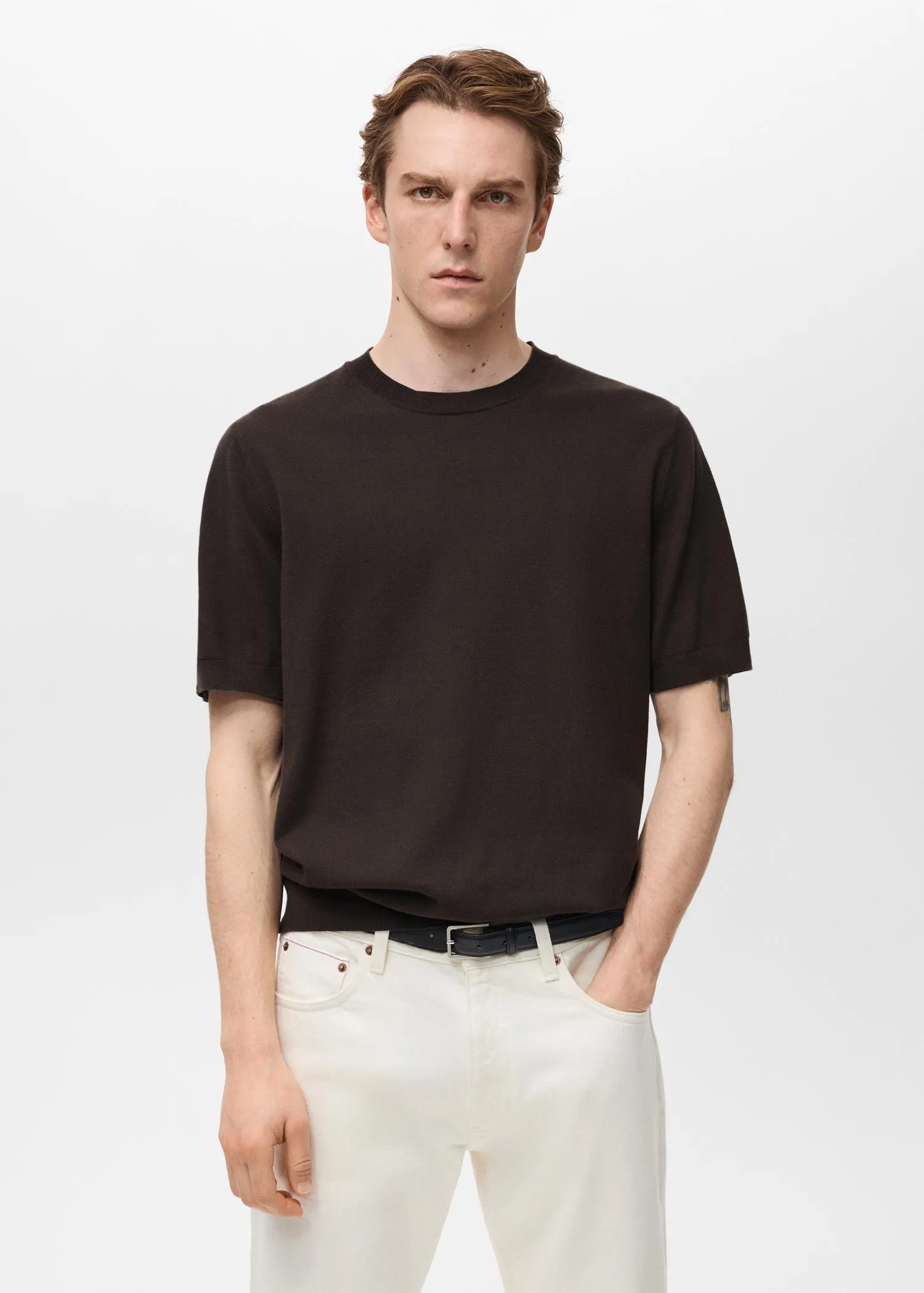 Camiseta punto fino algodón