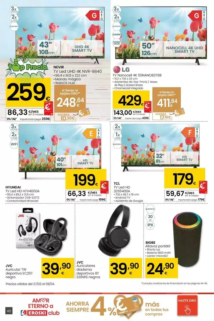 Catálogo de Precio más bajo HIPERMERCADOS EROSKI 27 de marzo al 8 de abril 2025 - Página 46