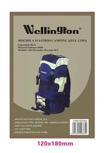 Mochila wellington confort 35l