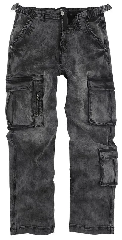 Pantalones Cargo Gris oscuro de Black Premium by EMP