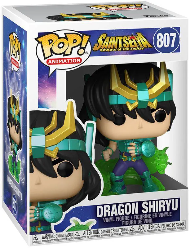 "Figura vinilo Dragon Shiryu 807" ¡Funko Pop! de Saint Seiya