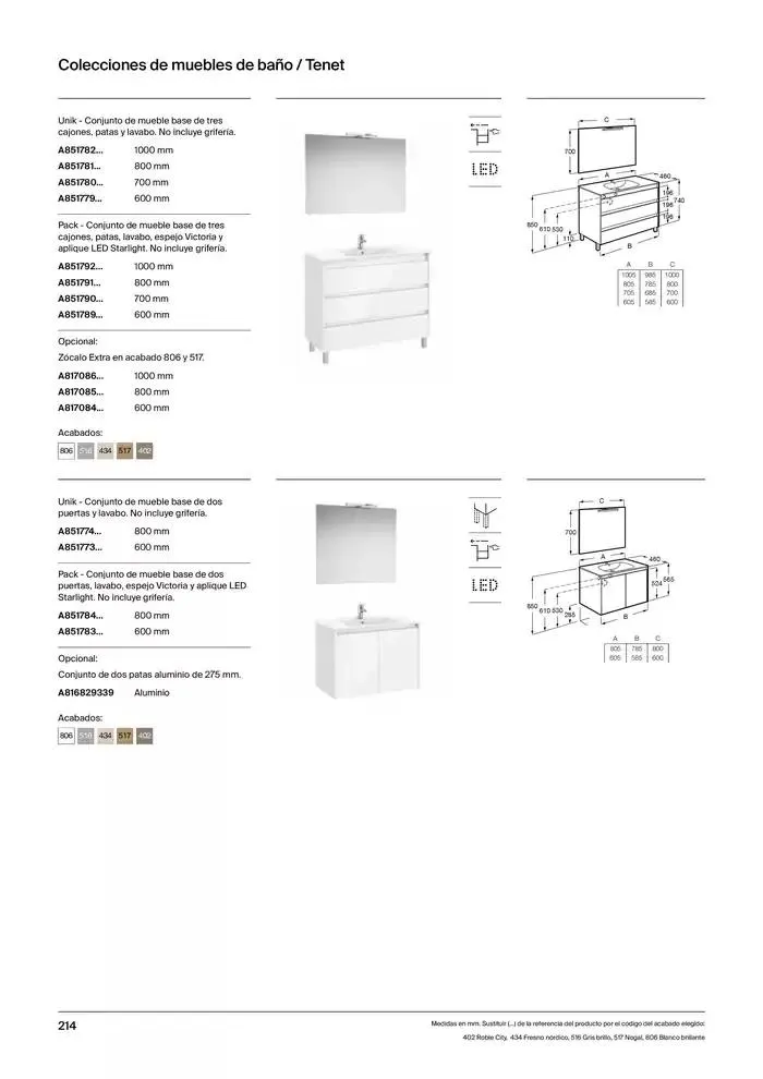 Catálogo de Colecciones de Baño, Muebles y Accesorios 9 de enero al 31 de diciembre 2025 - Página 216