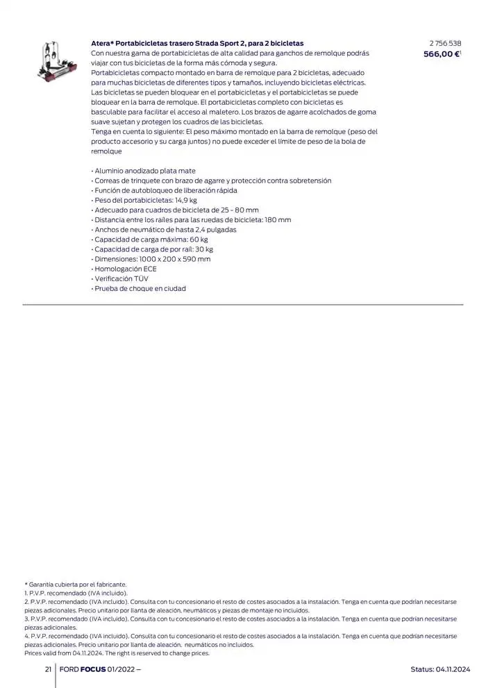 Catálogo de Ford de accesorios Focus 13 de noviembre al 13 de noviembre 2025 - Página 21