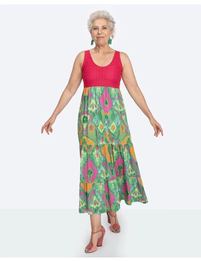 Vestido Largo Guipur Ikat