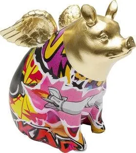 Figura decorativa Graffiti Flying Pig 16cm