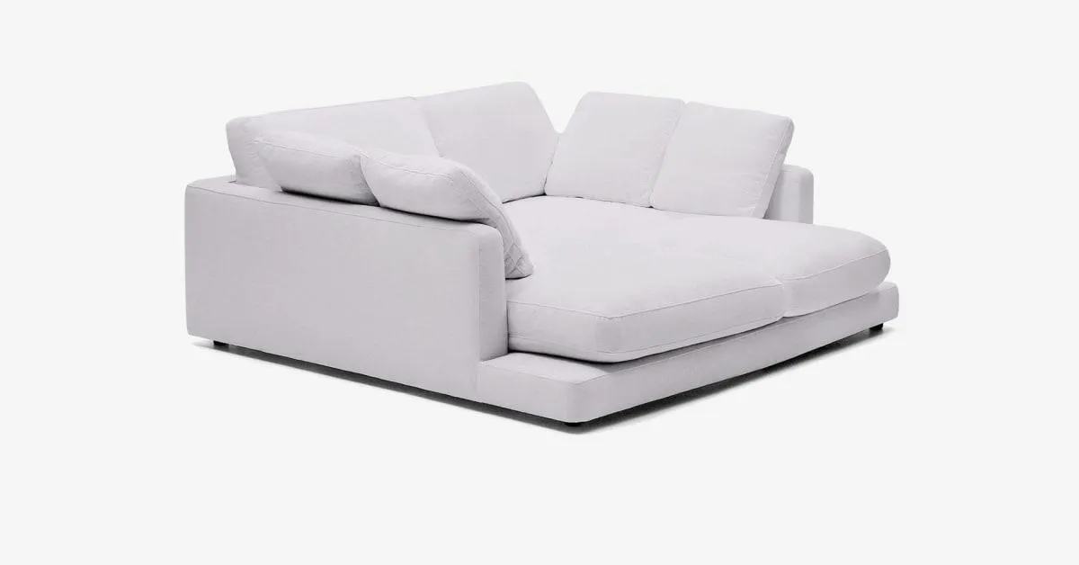 Gala 3 seater sofa with double chaise longue in personalised fabric category C