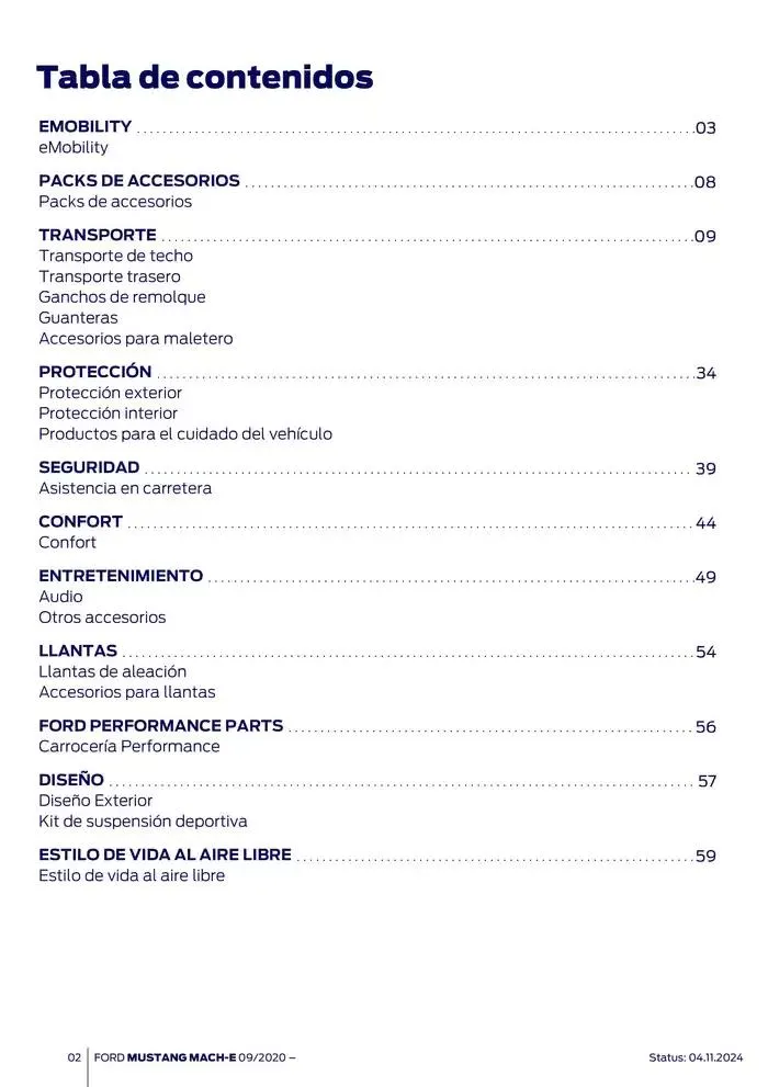 Catálogo de Ford de accesorios Ford Mustang Mach-E 13 de noviembre al 13 de noviembre 2025 - Página 2