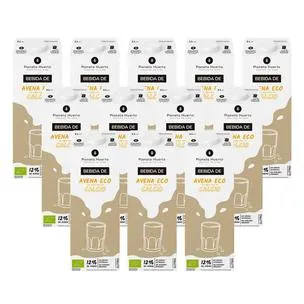 Pack 12x Bebida de Avena Eco rica en Calcio Planeta Huerto 1L