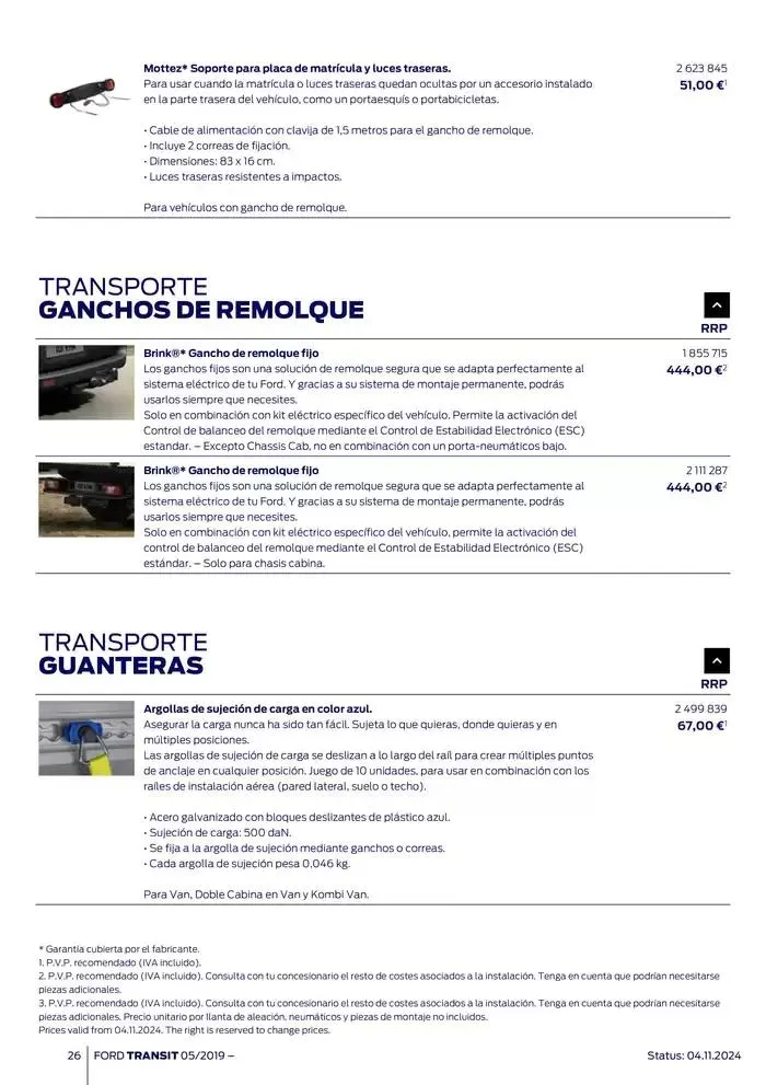 Catálogo de Ford de accesorios Transit Van 13 de noviembre al 13 de noviembre 2025 - Página 26