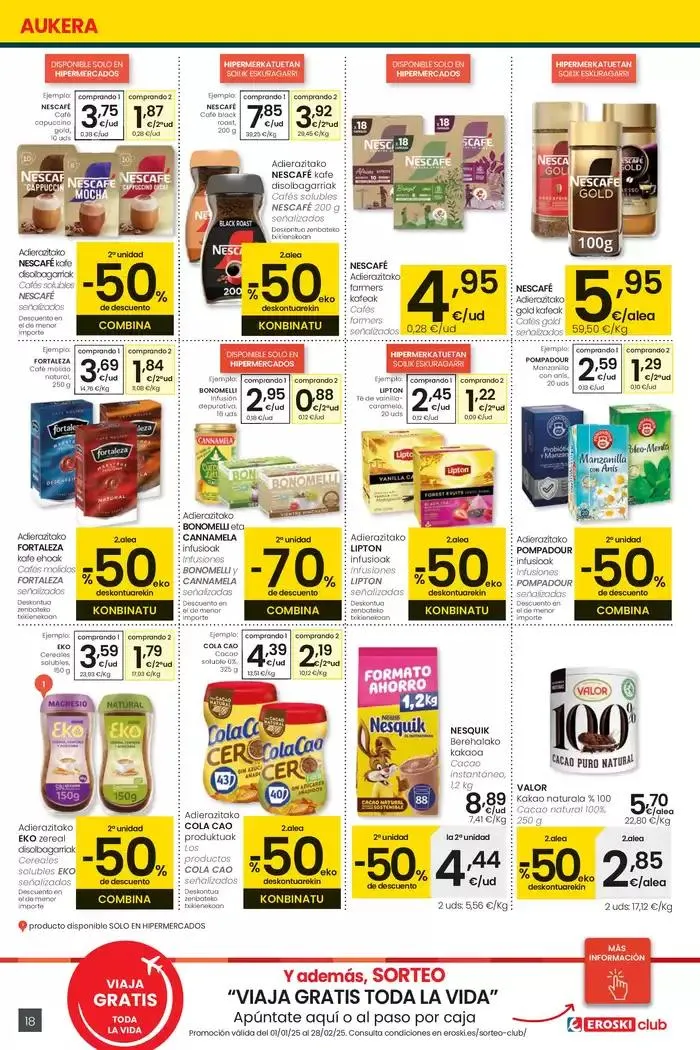 Catálogo de 2000 produktu baino gehiago, BETI PREZIO ONEAN HIPERMERKATUAK EROSKI 13 de febrero al 25 de febrero 2025 - Página 18