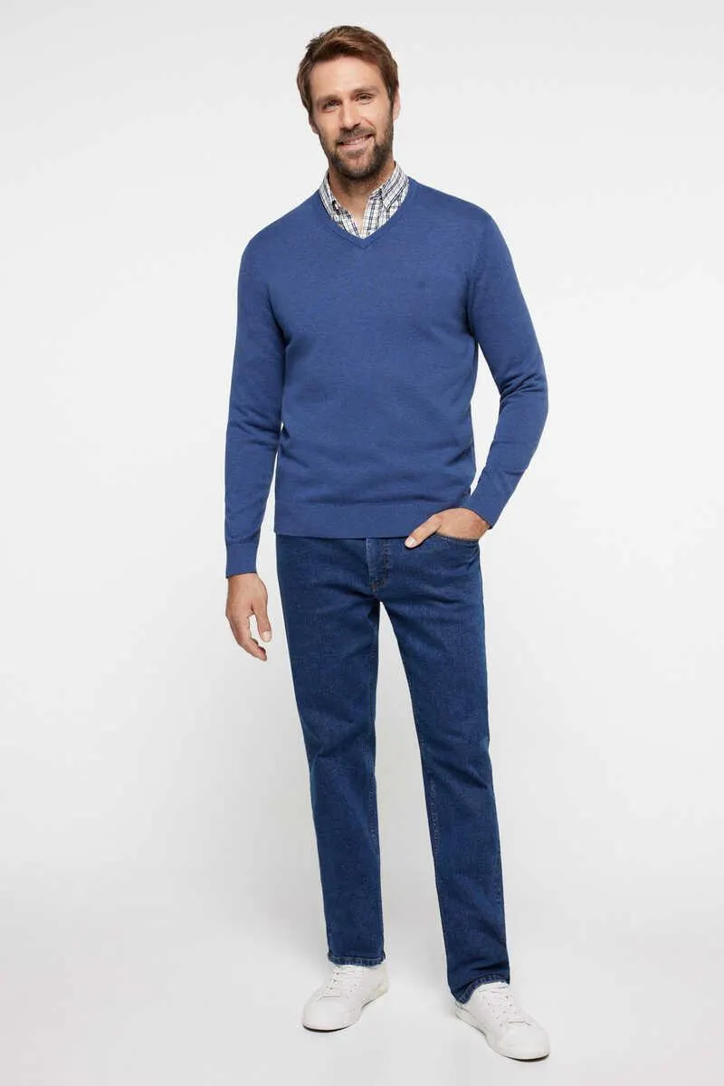 Jersey básico cuello pico