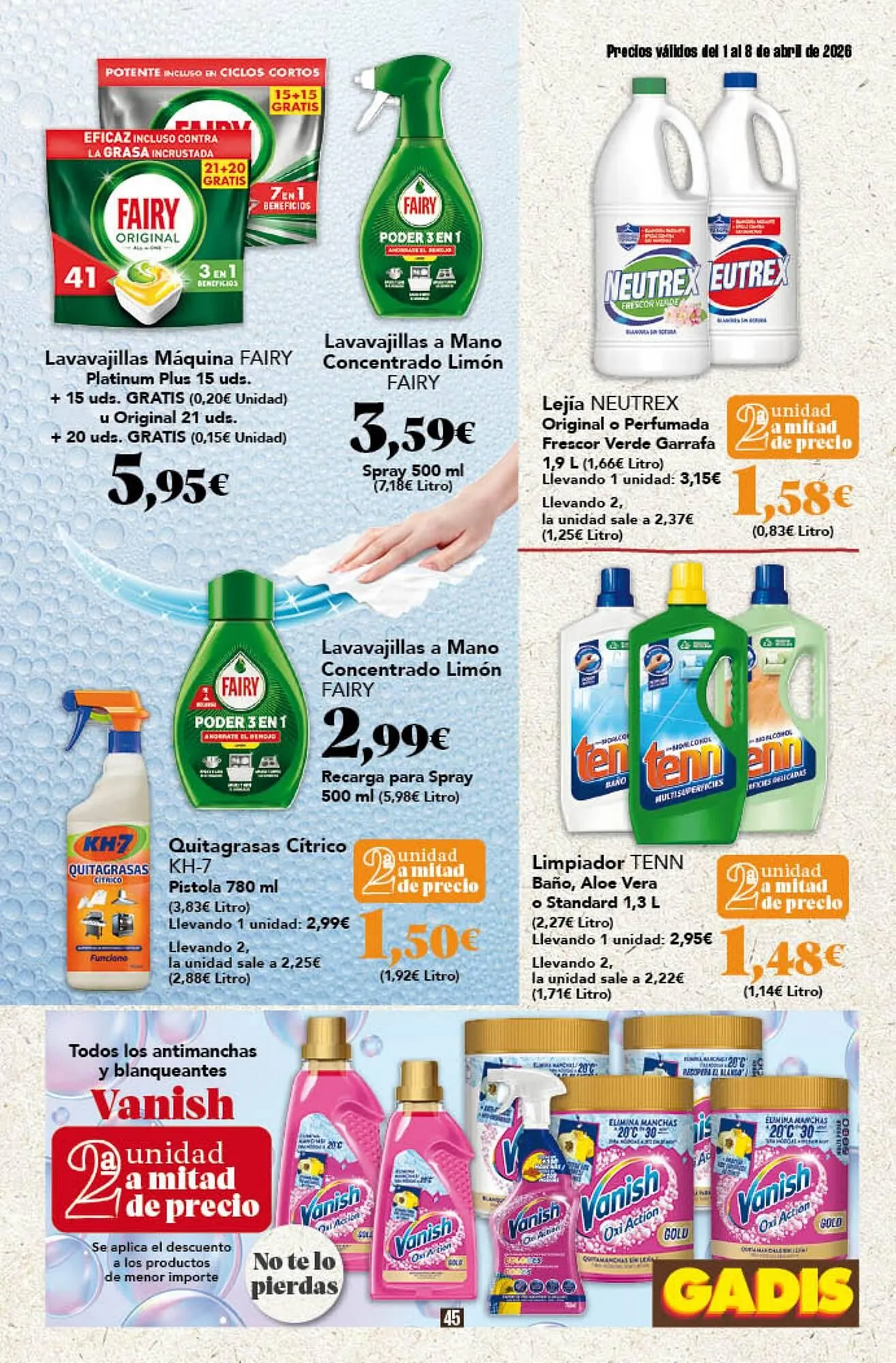 Catálogo de Folleto Gadis 1 de abril al 8 de abril 2026 - Página 45