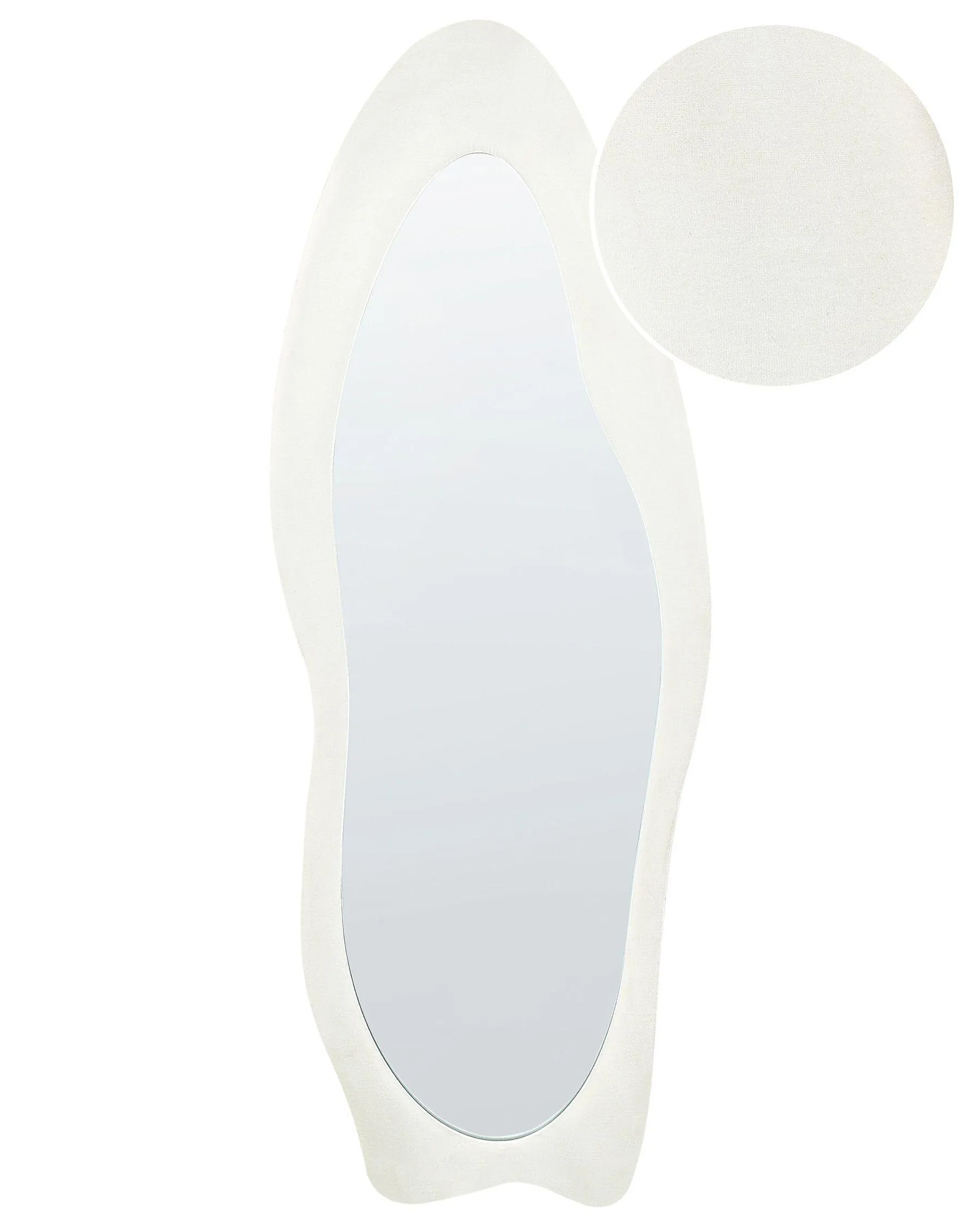 Espejo REIGNY 57 cm 160 cm Terciopelo Blanco