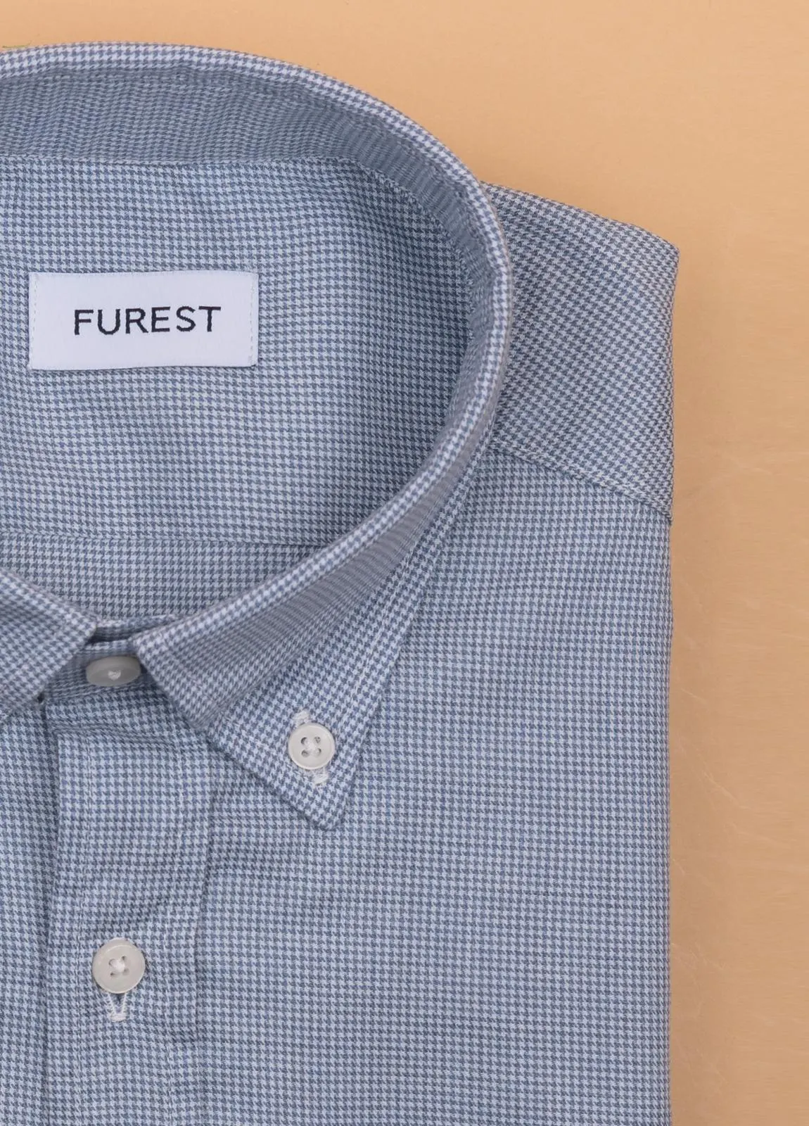 Camisa sport FUREST COLECCIÓN pata de gallo celeste