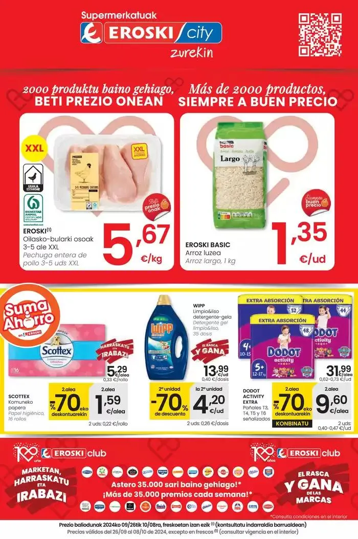 Catálogo de 2000 produktu baino gehiago, BETI PREZIO ONEAN 26 de septiembre al 9 de octubre 2024 - Página 1