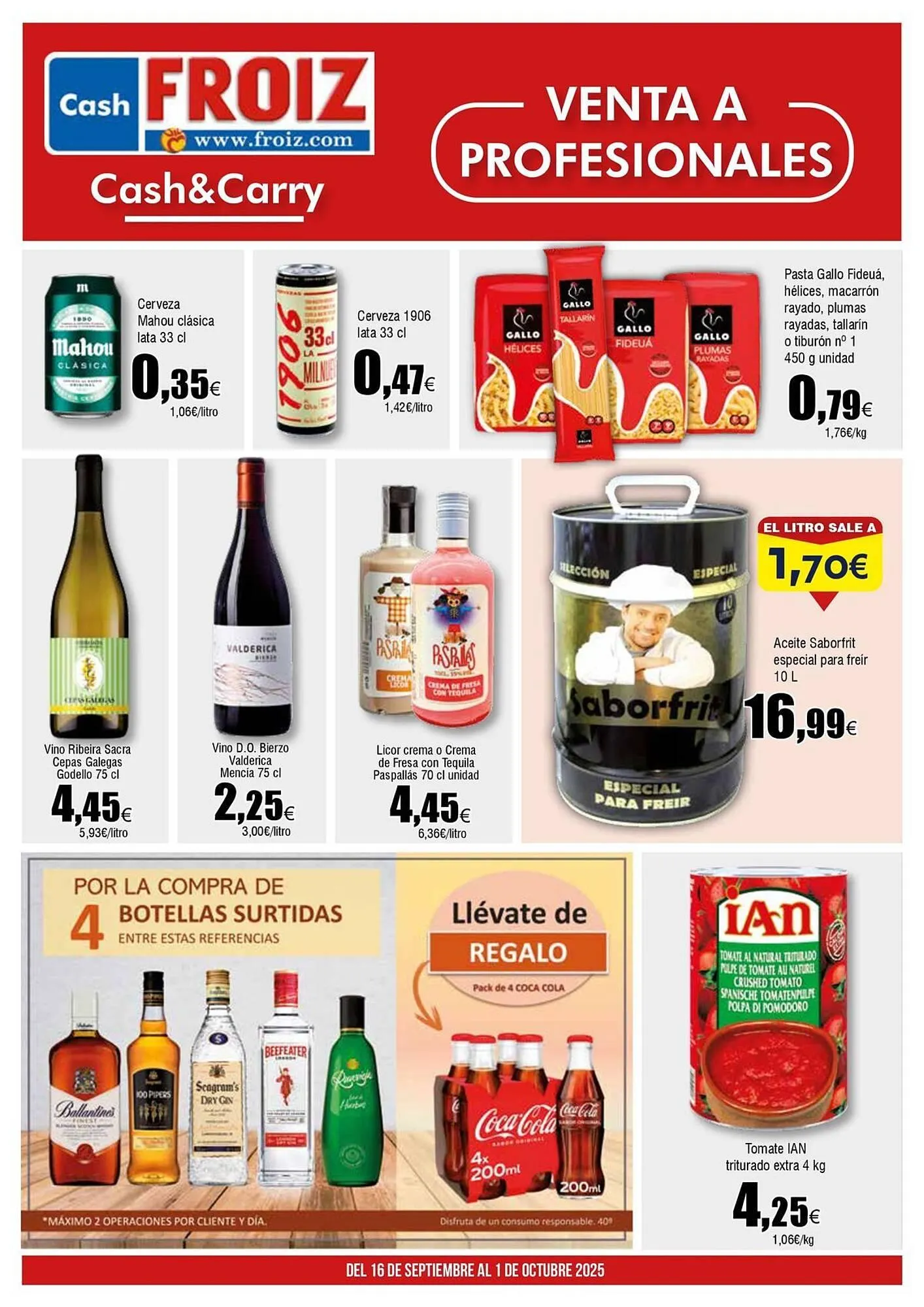 Catálogo de Folleto FROIZ 18 de septiembre al 1 de octubre 2025 - Página 1