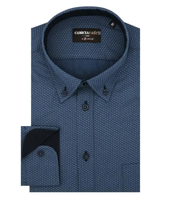 Camisas hombre Algodon Poliester estampado