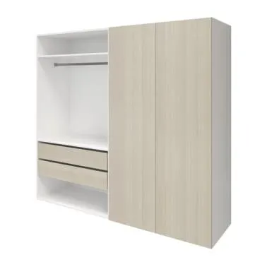 Armario completo Homny 3 columnas y puertas blanco roble 2 m