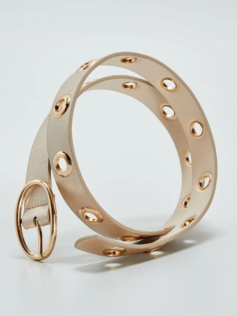 Cinturón con ojales - AMARILLO