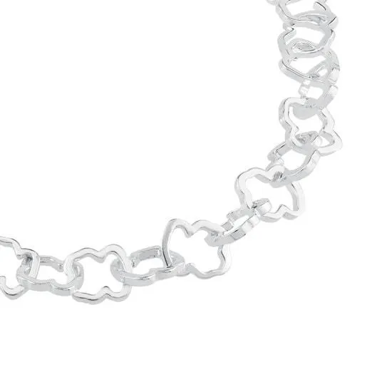 Pulsera de plata motivo 0,8cm. Carrusel