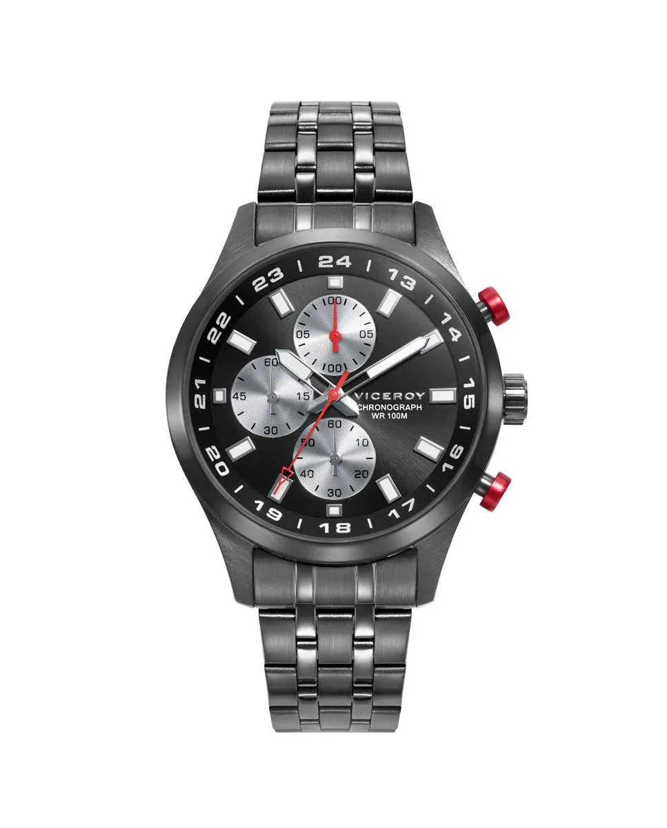 Reloj de hombre Viceroy Beat de acero IP Gris con cronógrafo