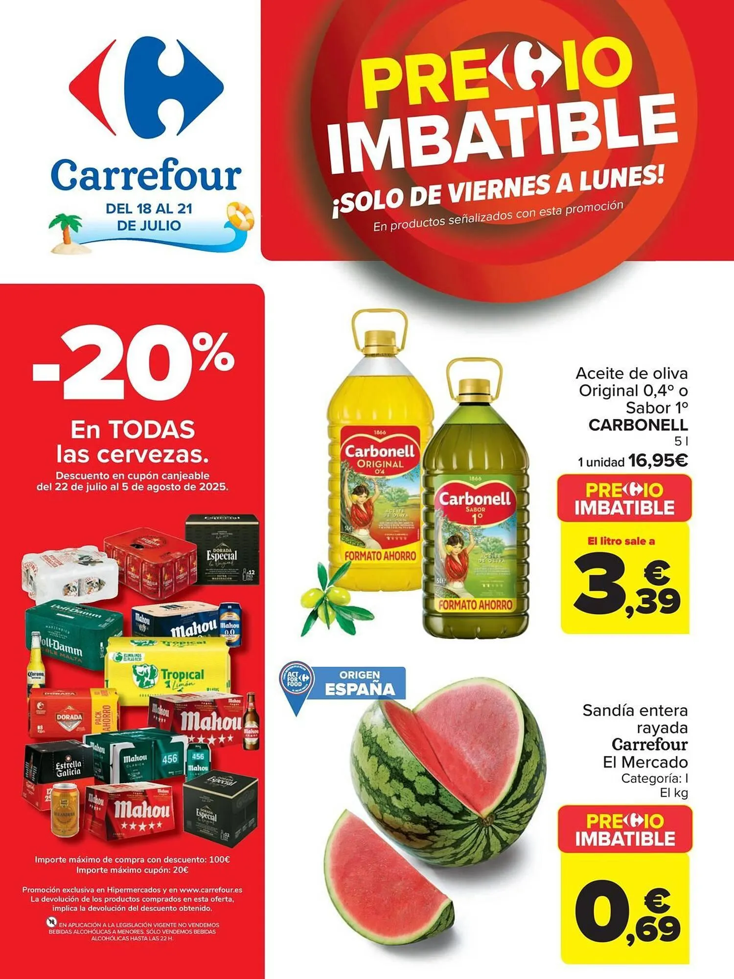 Catálogo de Folleto Carrefour 18 de julio al 21 de julio 2025 - Página 1