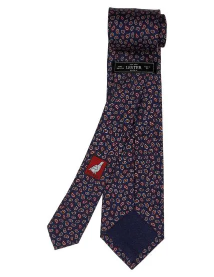 Corbata cashmeres pequeños Azul/rojo