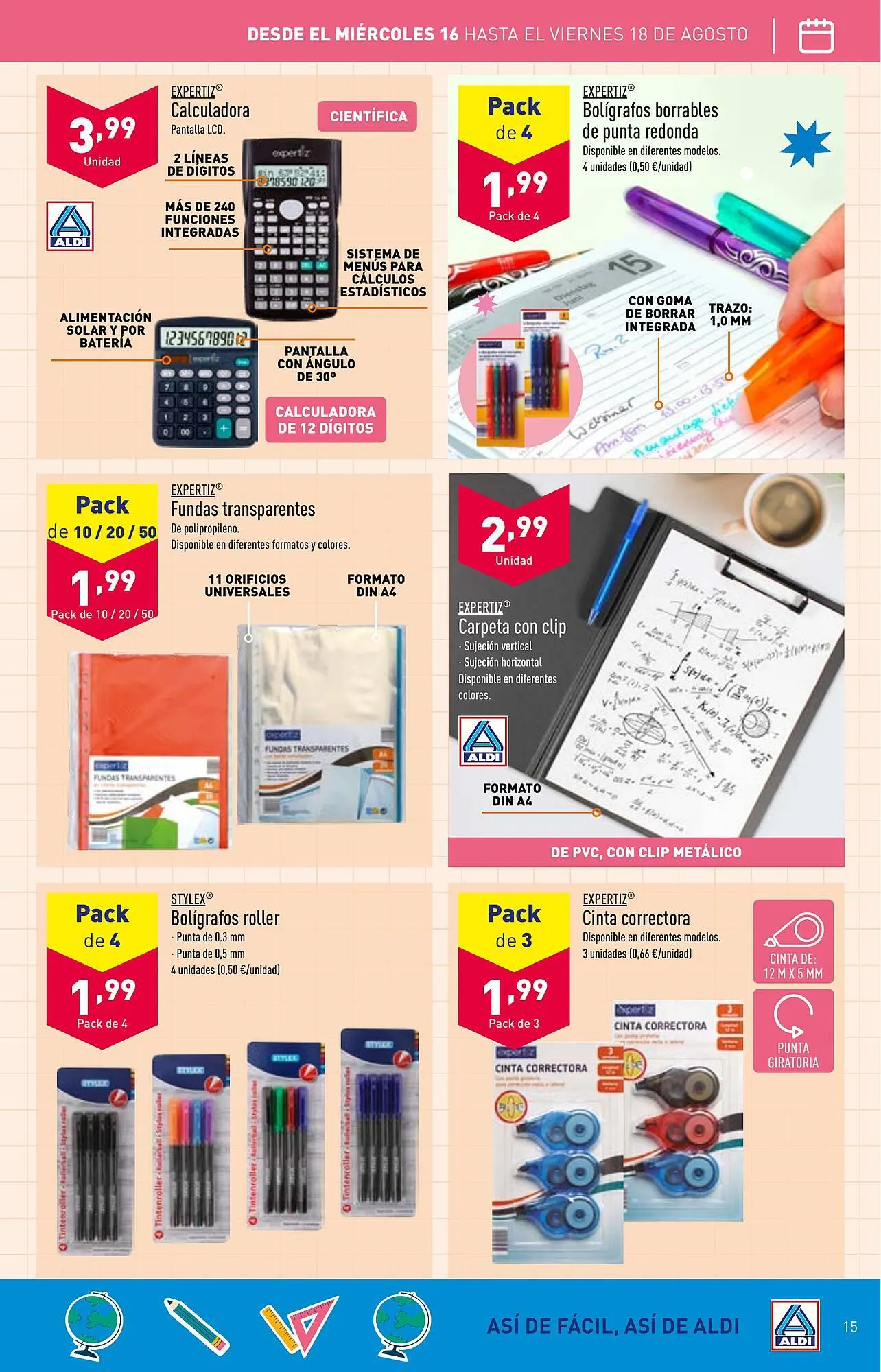 Catálogo de Folleto ALDI 16 de agosto al 22 de agosto 2023 - Página 15