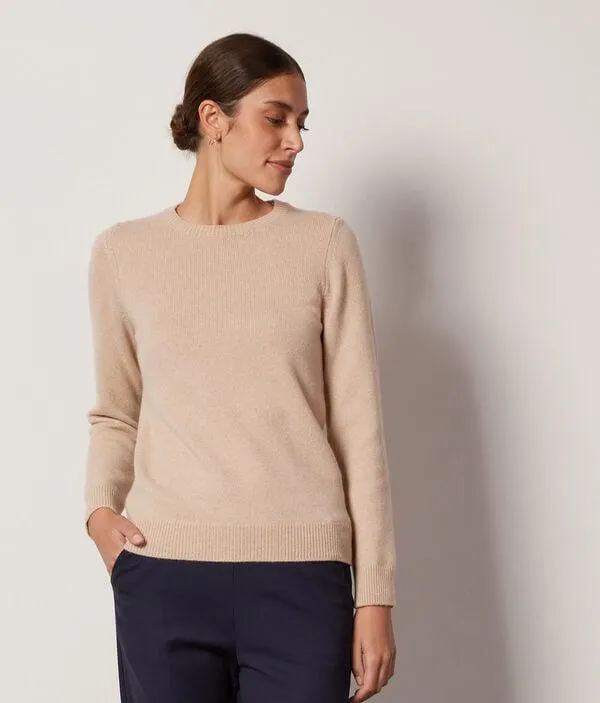 Jersey con cuello redondo de cashmere ultrasoft