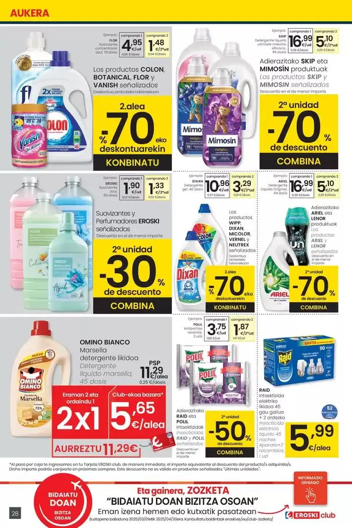 Catálogo de Prezio merkeagoa HIPERMERKATUAK EROSKI 27 de marzo al 8 de abril 2025 - Página 28