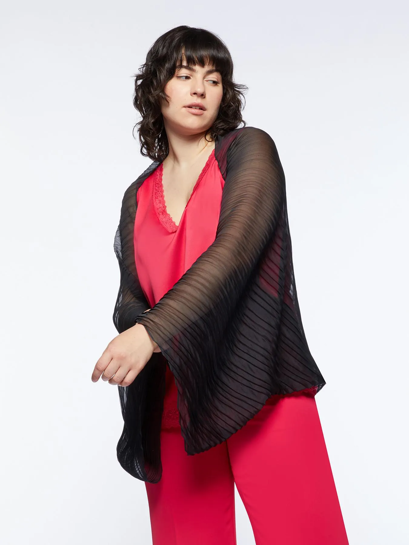 Cubrehombros plisado