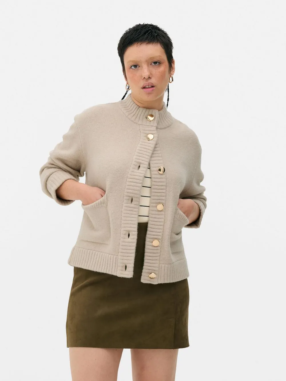 Button-Up Bomber Cardigan