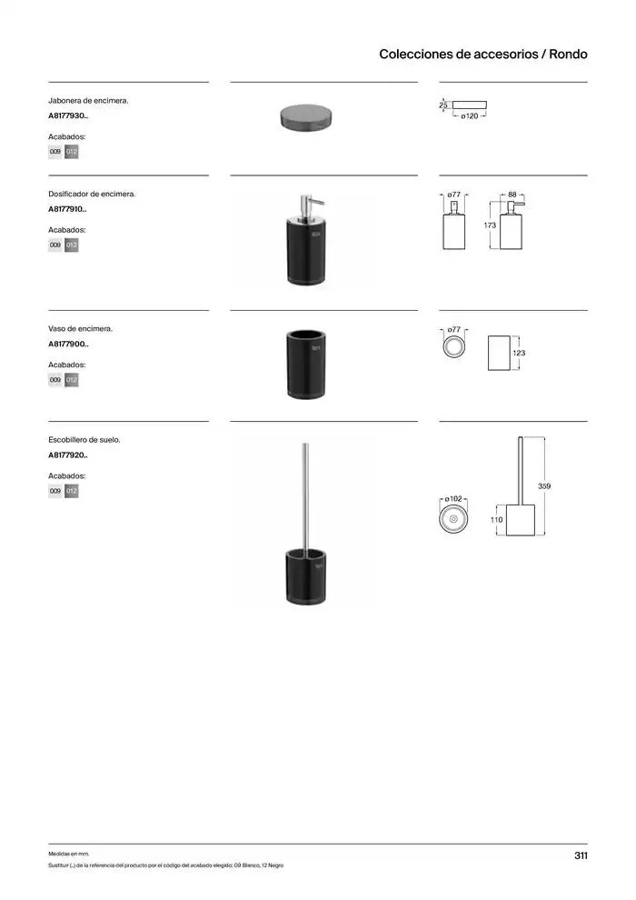 Catálogo de Colecciones de Baño, Muebles y Accesorios 9 de enero al 31 de diciembre 2025 - Página 313