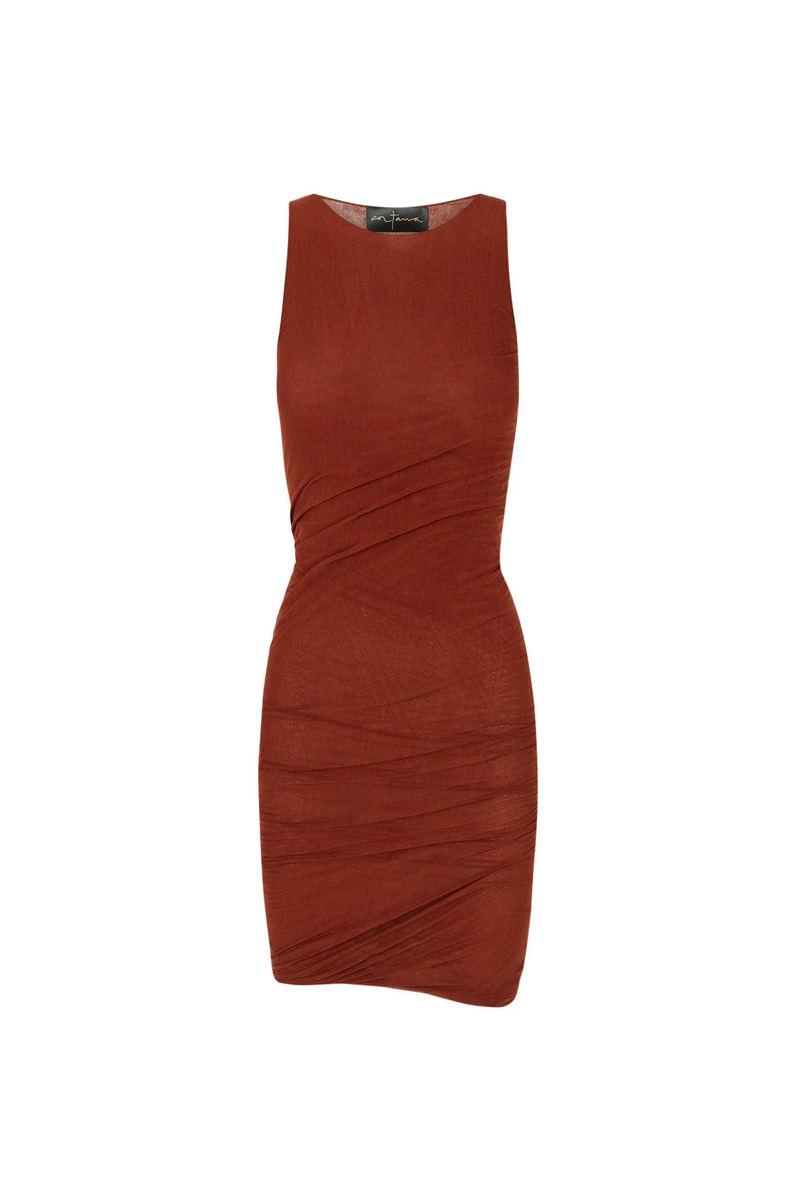 Tula, red silk tulle dress